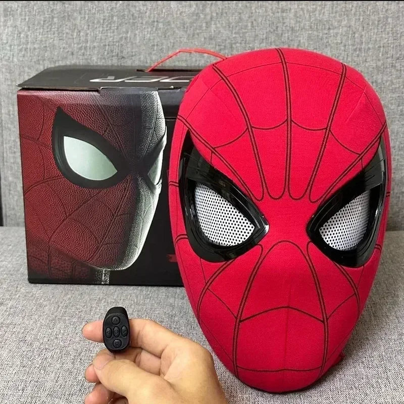 Mascara Spiderman Headgear Mask Cosplay Moving Eyes Electronic Mask