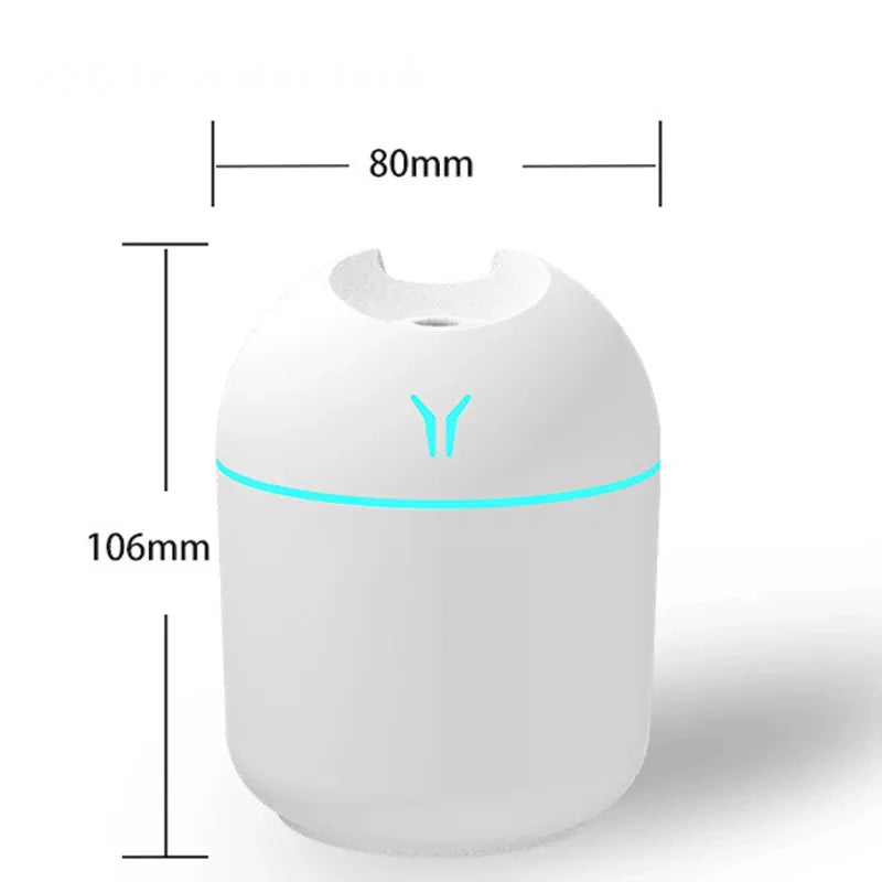 250ML Mini Aroma Oil Diffuser USB Essential Oil Atomizer Electric Air Humidifier With LED Night Lamp