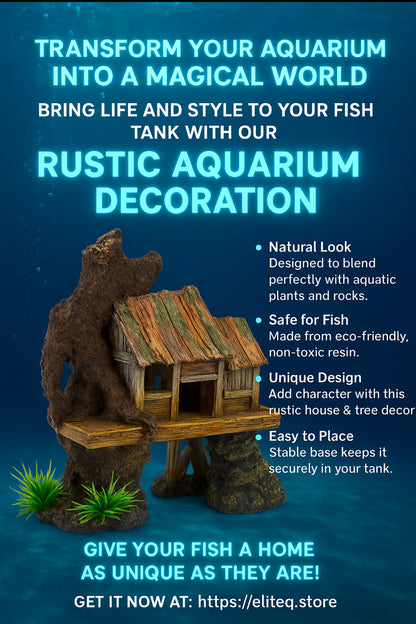 Aquarium Decoration Artificial Fish Reptile House Shelter Fish Tank Landscaping Resin Building Ornaments Decor
