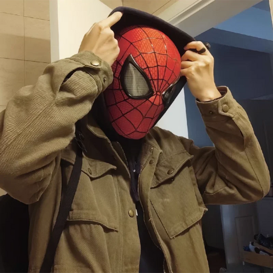 Mascara Spiderman Headgear Mask Cosplay Moving Eyes Electronic Mask