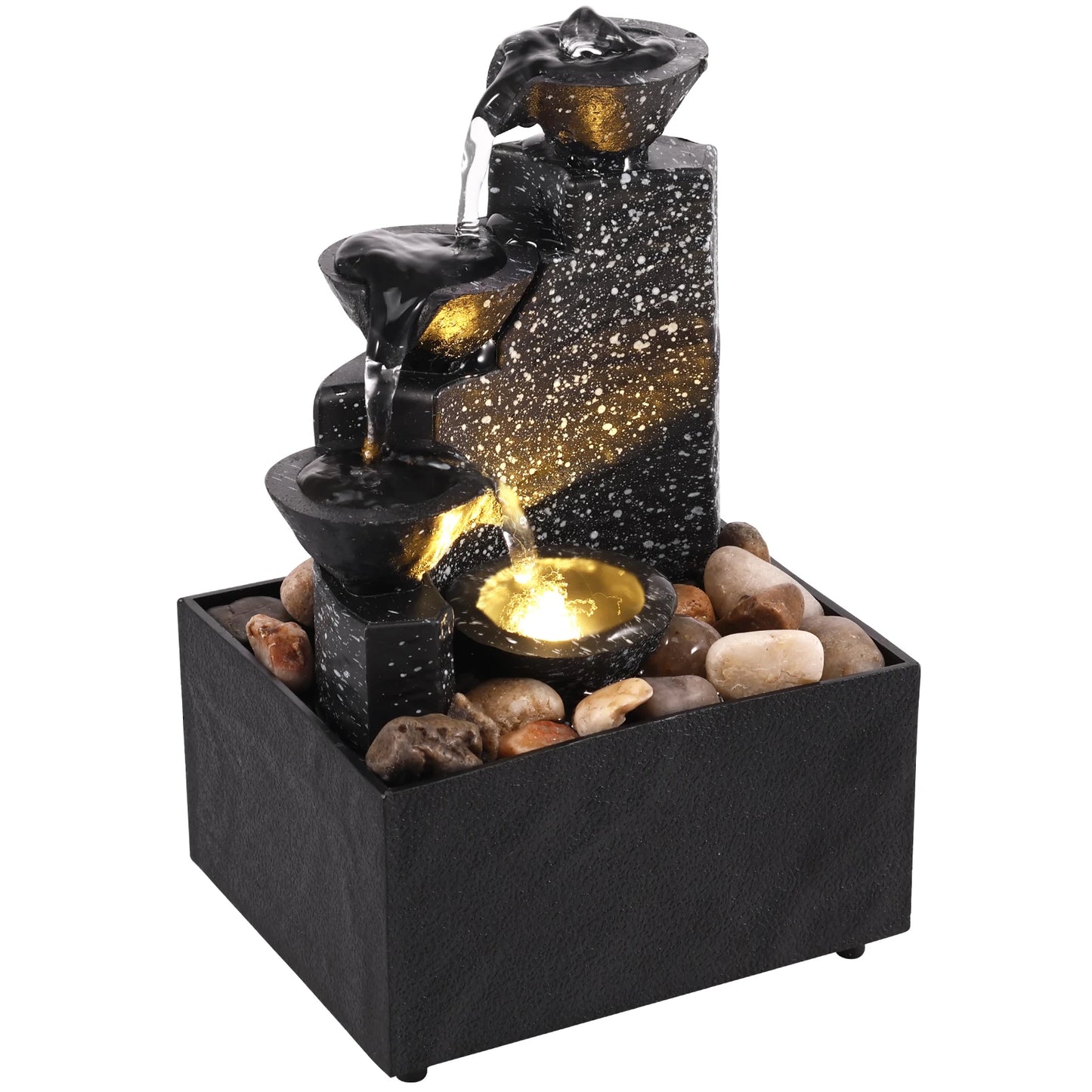 Fuente Decorativa de Mesa - Cascada Relajante para Hogar y Oficina