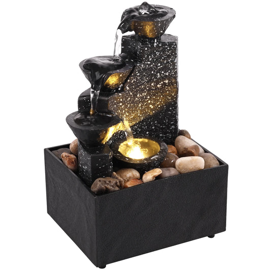 Fuente Decorativa de Mesa - Cascada Relajante para Hogar y Oficina