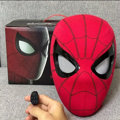 Mascara Spiderman Headgear Mask Cosplay Moving Eyes Electronic Mask