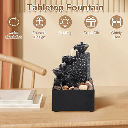 Fuente Decorativa de Mesa - Cascada Relajante para Hogar y Oficina