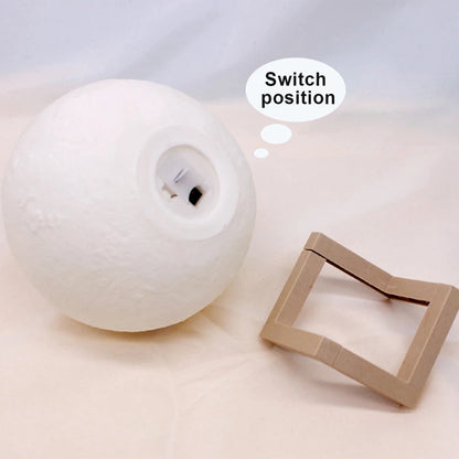 Lámpara de Luna LED 3D - Luz Nocturna Recargable con Soporte