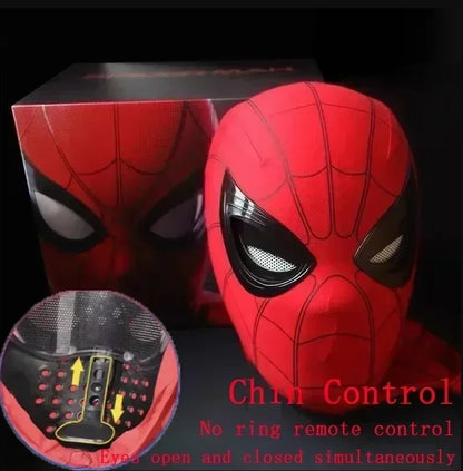Mascara Spiderman Headgear Mask Cosplay Moving Eyes Electronic Mask