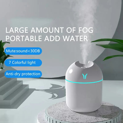 250ML Mini Aroma Oil Diffuser USB Essential Oil Atomizer Electric Air Humidifier With LED Night Lamp